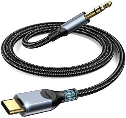 ZOOAUX USB C to 3.5mm Audio Aux Jack Cable[4ft], Type C Adapter to 3.5mm