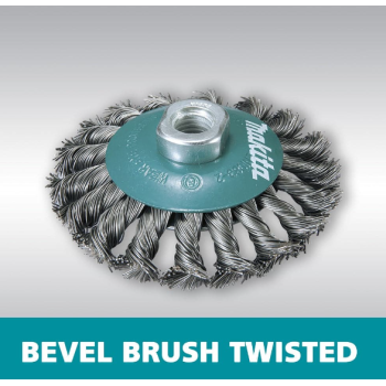 Makita D-55407 100mm x M14 Bevel Twisted Wire Wheel Brush