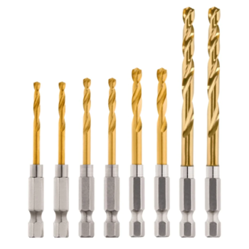 Milwaukee 48894868 8 Pack SHOCKWAVE Red Helix Titanium Drill Bit Rivet Size Set