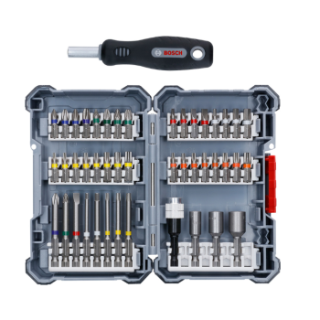 Bosch 45 Piece Mixed Screwdriver Bit Set + Handle