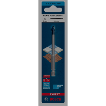 Bosch Expert HEX-9 Hard Ceramic Tile Drill Bit 6 x 90mm