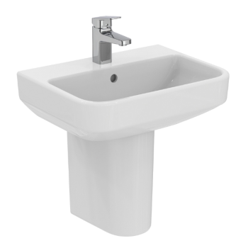Ideal Standard i.life Compact Basin and Semi-Pedestal 50cm 1 Tap Hole