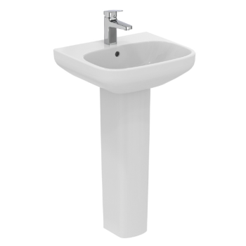 Ideal Standard i.life Basin and Pedestal 55cm 1 Tap Hole