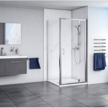Framed 6mm Pivot Door & Side Panel Shower Enclosure 800x800mm
