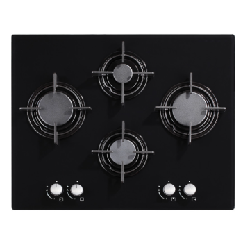 Cata 60cm Black Glass Gas Hob