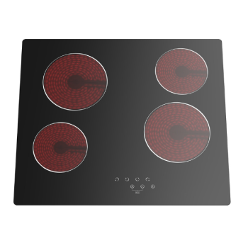 Cata 60cm Black Glass Ceramic Electric Hob Touch Control