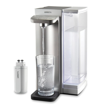 Brita Hub Instant Powerful Countertop Water Filter System, 12 Cup Water Reservoir, Includes 6 Month Carbon Block Filter