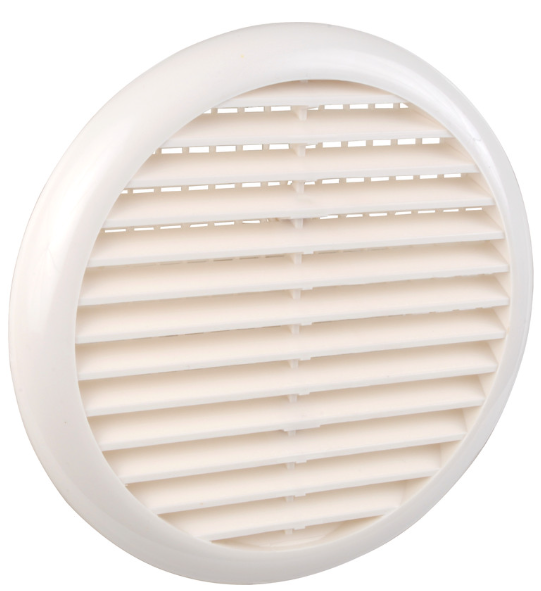 Round Louvre Vent White